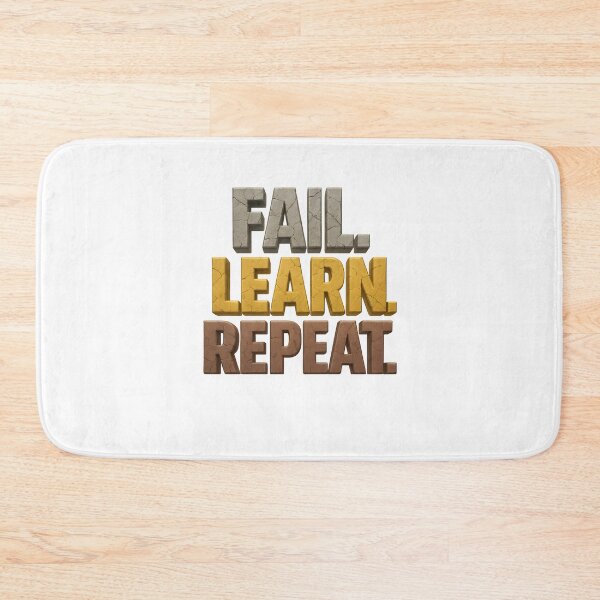 Item preview, Fail Learn Repeat - Gritty Motivational 3D Text Design designed and sold by WolfPixelRo.