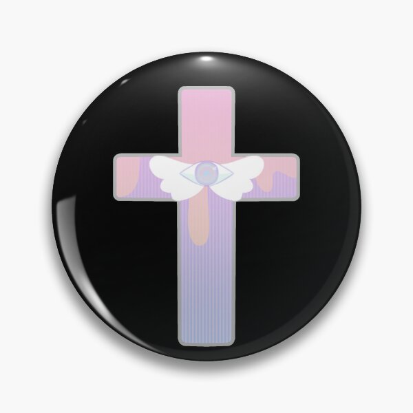 Item preview, pastel goth eye cross designed and sold by cottonlacey.