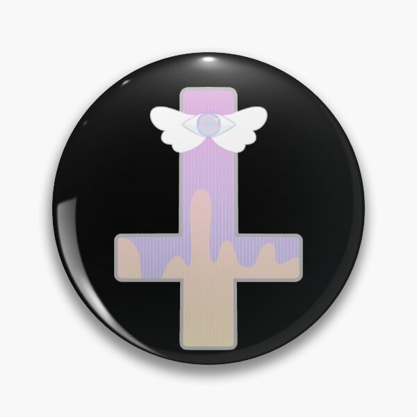 Item preview, upside down pastel goth eye cross designed and sold by cottonlacey.