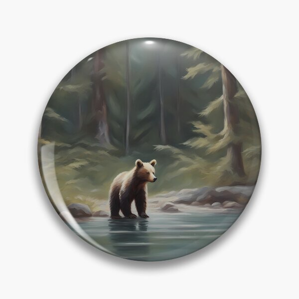 Item preview, Bear Cub in Forest by River designed and sold by CalmnessbyChoice.