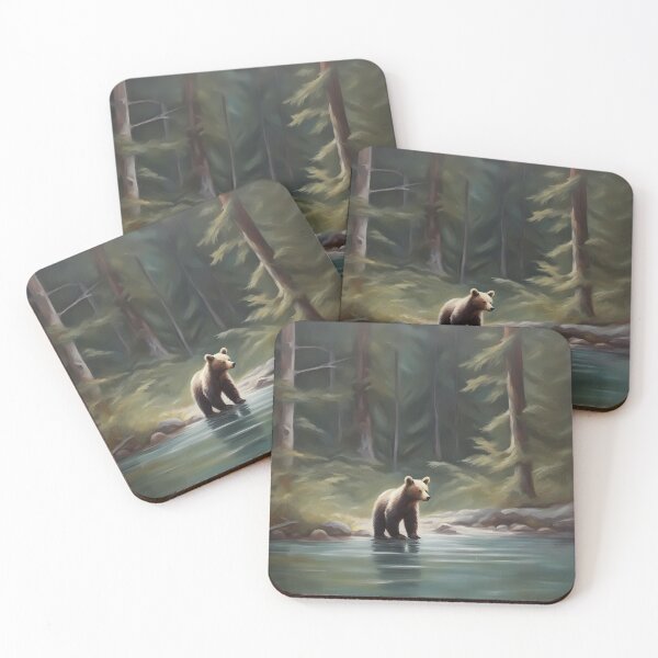 Item preview, Bear Cub in Forest by River designed and sold by CalmnessbyChoice.