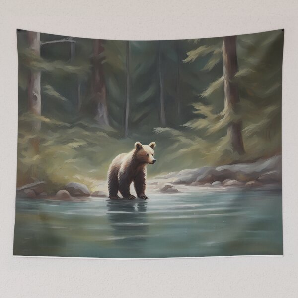 Item preview, Bear Cub in Forest by River designed and sold by CalmnessbyChoice.