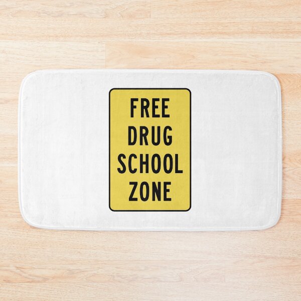 Item preview, Free Drug School Zone (Yellow background) designed and sold by thebigleebowski.