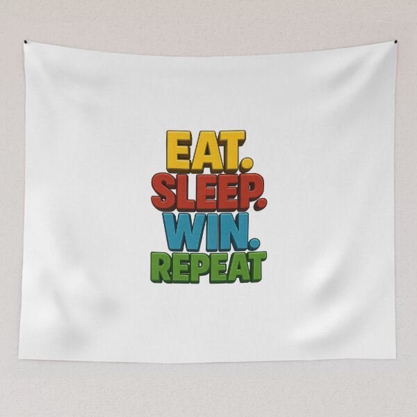 Item preview, Eat. Sleep. Win. Repeat. Motivational Gaming Quote designed and sold by WolfPixelRo.