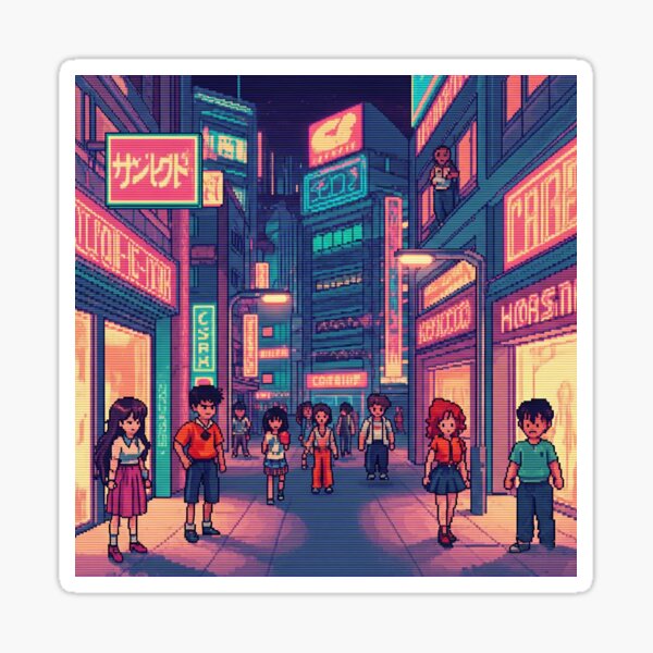 Item preview, 8-Bit Metropolis designed and sold by WeebWorkz.