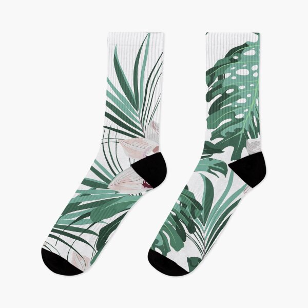 Item preview, Vintage colors seamless tropical pattern with colorful orchids flowers amd monstera palms. designed and sold by MatyKotiv.