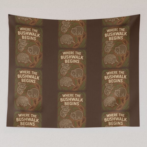 Item preview, Where the Bushwalk Begins – Australian Native Wildlife Art Print designed and sold by Psycho-Crazy.