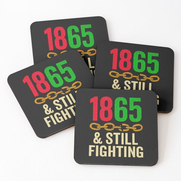 Item preview, 1865 & Still Fighting:  Juneteenth Freedom Design With Broken Chains designed and sold by elynne9.