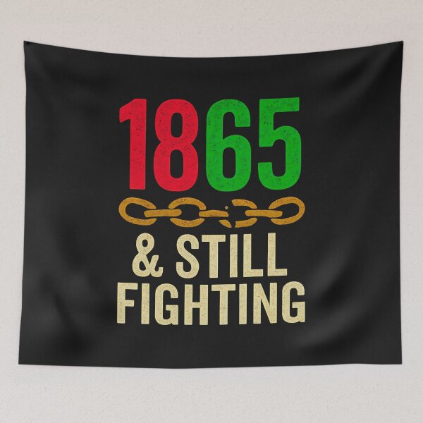 Item preview, 1865 & Still Fighting:  Juneteenth Freedom Design With Broken Chains designed and sold by elynne9.