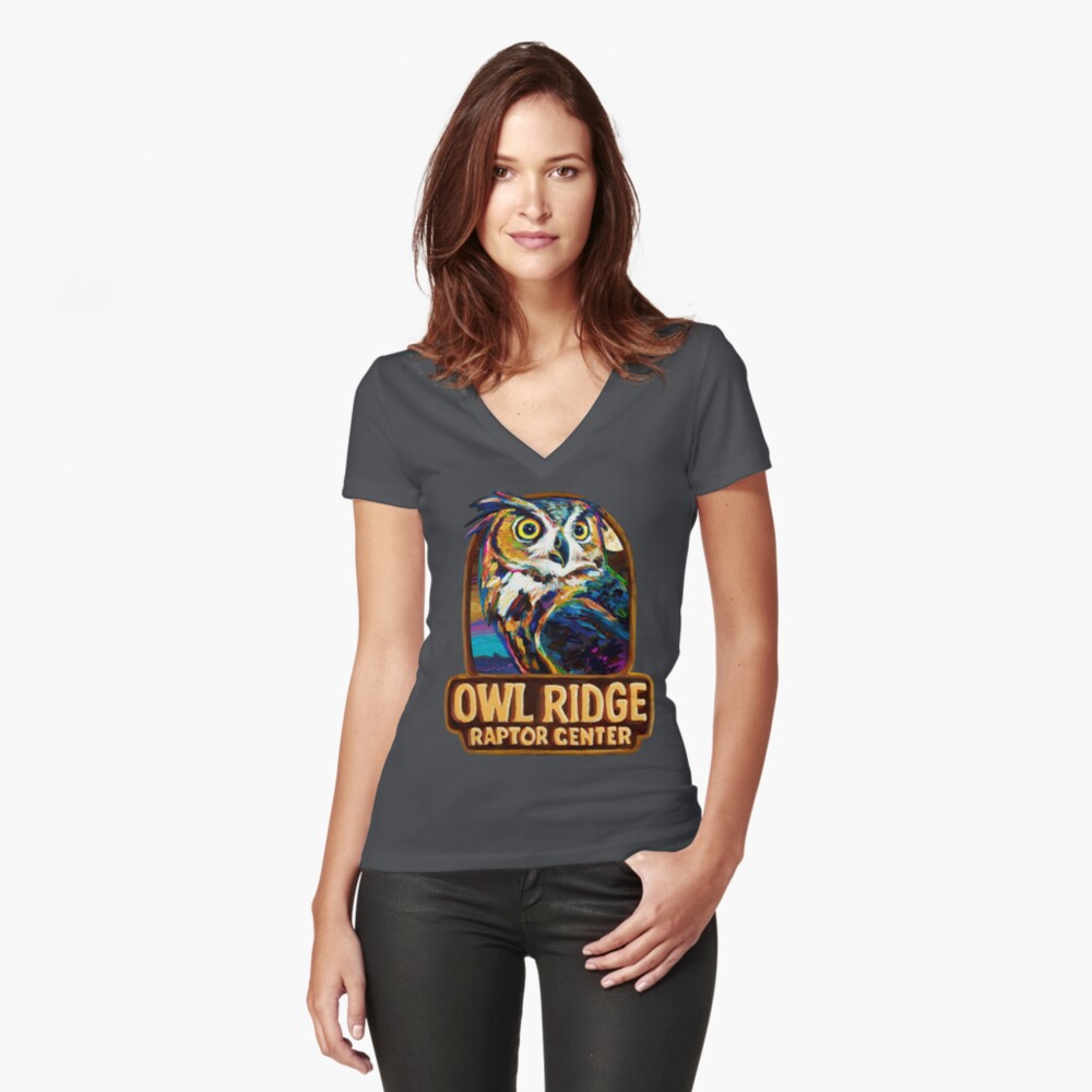 Item preview, Fitted V-Neck T-Shirt designed and sold by OwlRidgeRaptor.
