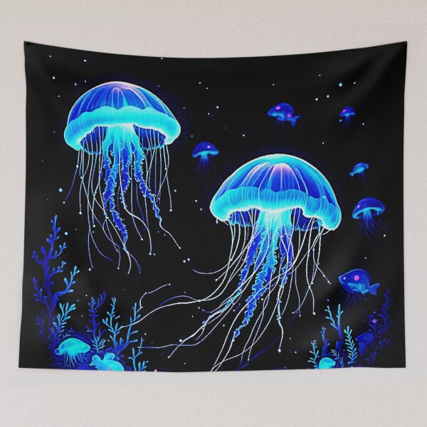 Item preview, Bioluminescent Jellyfish Dream designed and sold by Health And Fitness Posts e-Store.