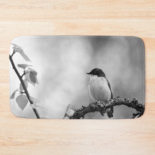 Item preview, Whatchplace. European pied flycatcher bw designed and sold by Jouko Lehto Photography.