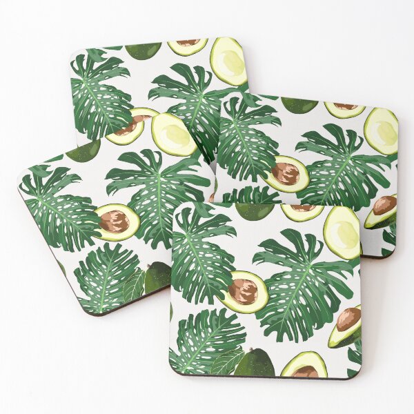 Item preview, Seamless pattern with avocado and exotic tropical leafs. designed and sold by MatyKotiv.