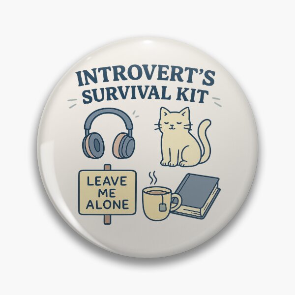 Item preview, Introvert's Survival Kit – Cat, Tea, Headphones & Peaceful Vibes designed and sold by Inspired by CarMa.