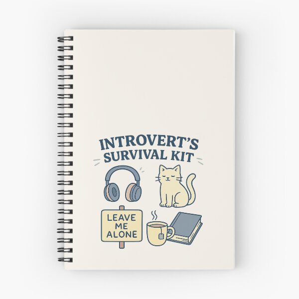 Item preview, Introvert's Survival Kit – Cat, Tea, Headphones & Peaceful Vibes designed and sold by Inspired by CarMa.