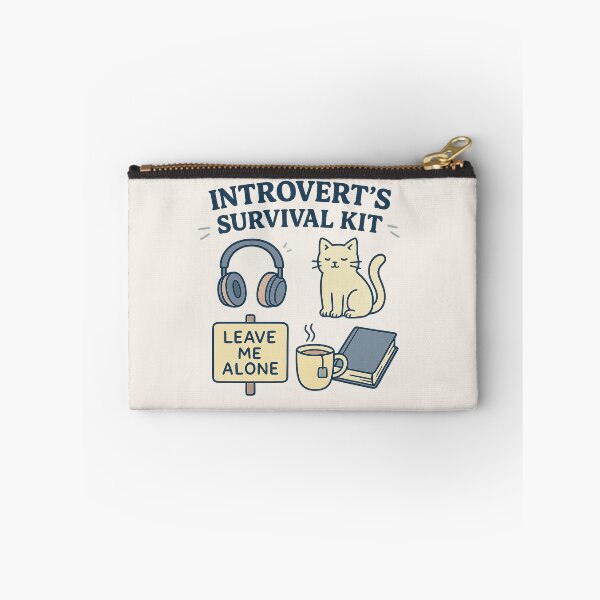 Item preview, Introvert's Survival Kit – Cat, Tea, Headphones & Peaceful Vibes designed and sold by Inspired by CarMa.