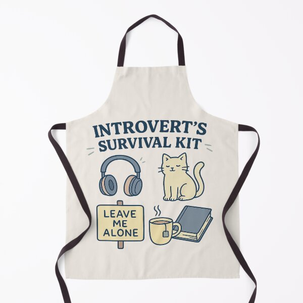 Item preview, Introvert's Survival Kit – Cat, Tea, Headphones & Peaceful Vibes designed and sold by Inspired by CarMa.