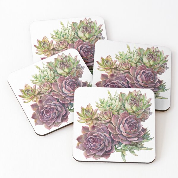 Item preview, Watercolor Succulents | Sempervivum Botanical Garden Tee designed and sold by AchaRat.
