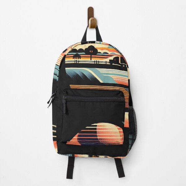 Item preview, Retro Horizon Sunset Tee designed and sold by Route and Render.