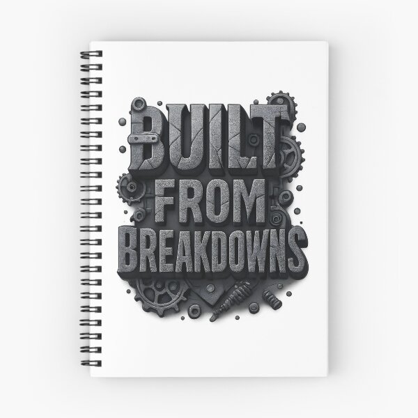 Item preview, Built From Breakdowns - Industrial Motivational 3D Design designed and sold by WolfPixelRo.