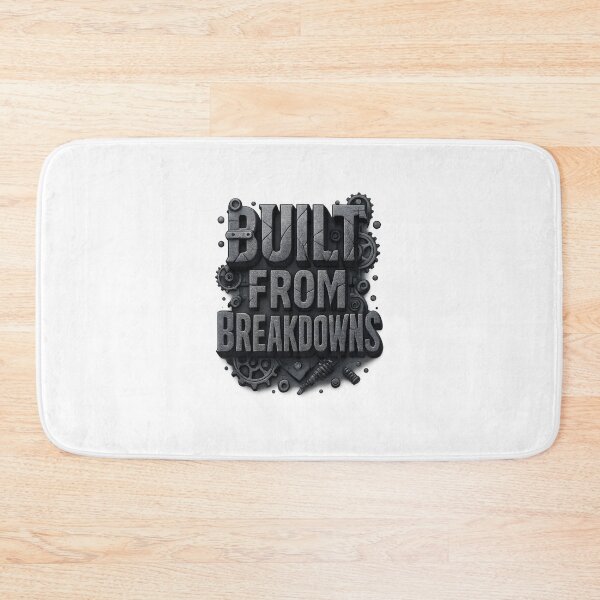 Item preview, Built From Breakdowns - Industrial Motivational 3D Design designed and sold by WolfPixelRo.
