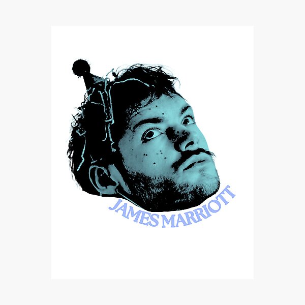 Item preview, JAMES MARRIOTT sticker  designed and sold by byskyesgraphics.