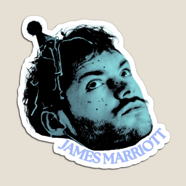 Item preview, JAMES MARRIOTT sticker  designed and sold by byskyesgraphics.