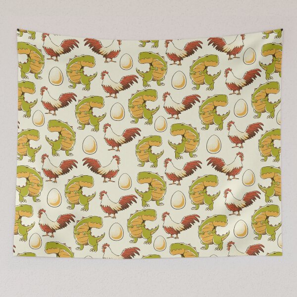 Item preview, Egg Chicken and Dinossaur Pattern by Tobe Fonseca designed and sold by Tobe Fonseca®.