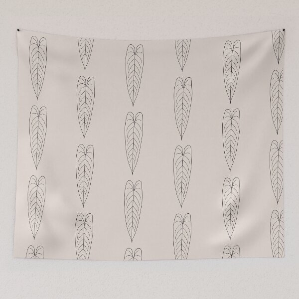 Item preview, Minimalist Line Art Queen Anthurium Leaf Drawing designed and sold by Planthem.