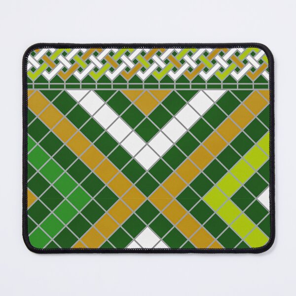 Item preview, Amazigh Ethnic Pattern in Green and Orange designed and sold by Tarjiart.