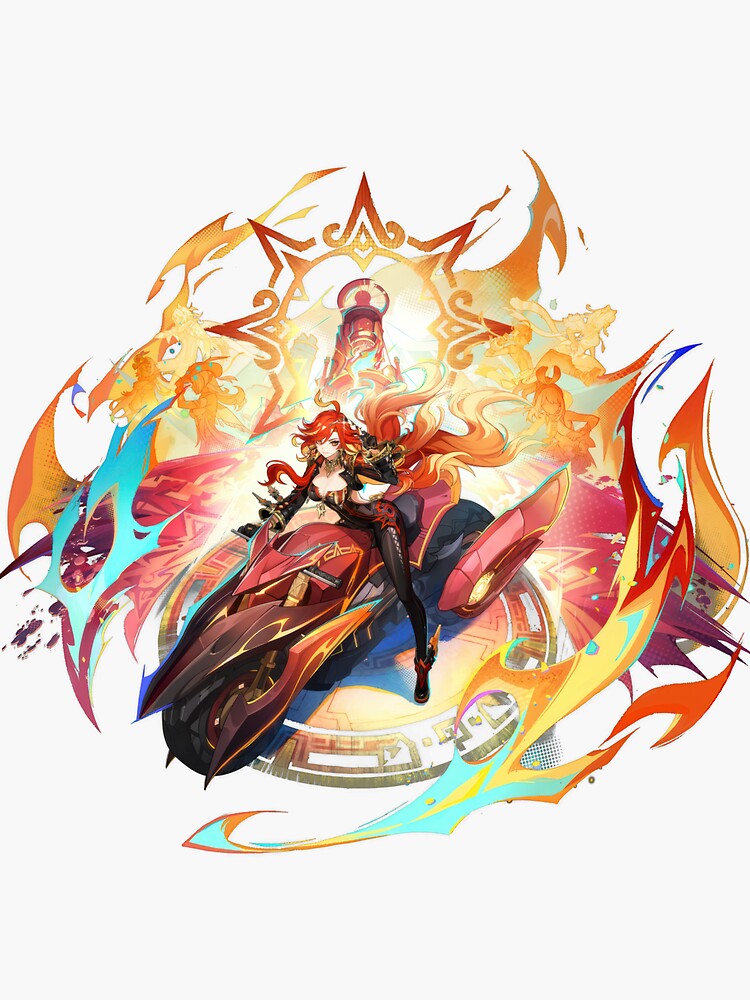 Mavuika Splash Art, Genshin Impact Sticker
