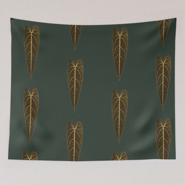 Item preview, Gold Foil Queen Anthurium Leaf Botanical Art designed and sold by Planthem.