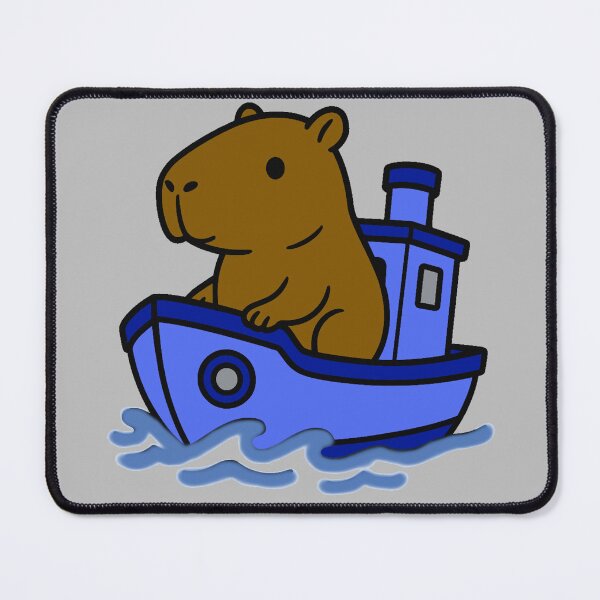 Item preview, Capybara Tug Boat - Dark Blue designed and sold by AngelMiette.