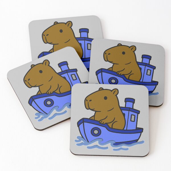 Item preview, Capybara Tug Boat - Dark Blue designed and sold by AngelMiette.
