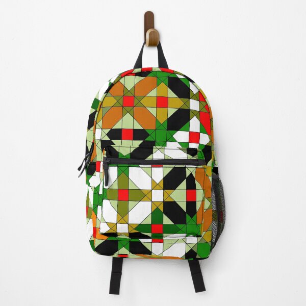 Item preview, Striking Mosaic in Green and Red Tones designed and sold by Tarjiart.