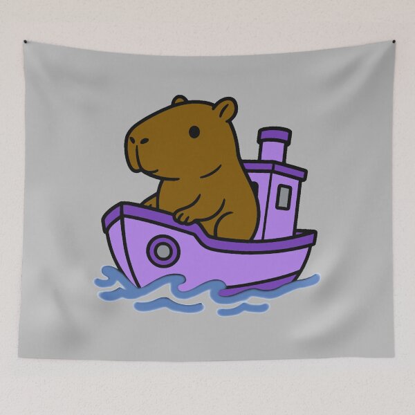 Item preview, Capybara Tug Boat - Purple designed and sold by AngelMiette.