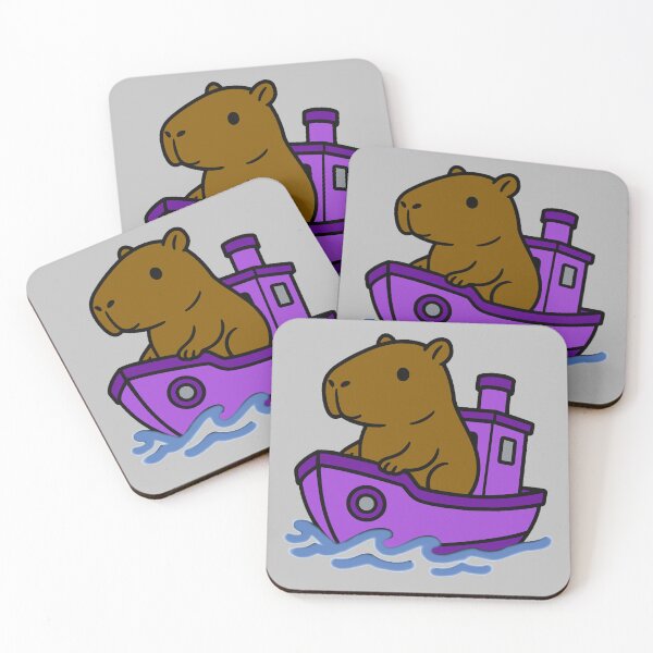 Item preview, Capybara Tug Boat - Dark Violet designed and sold by AngelMiette.