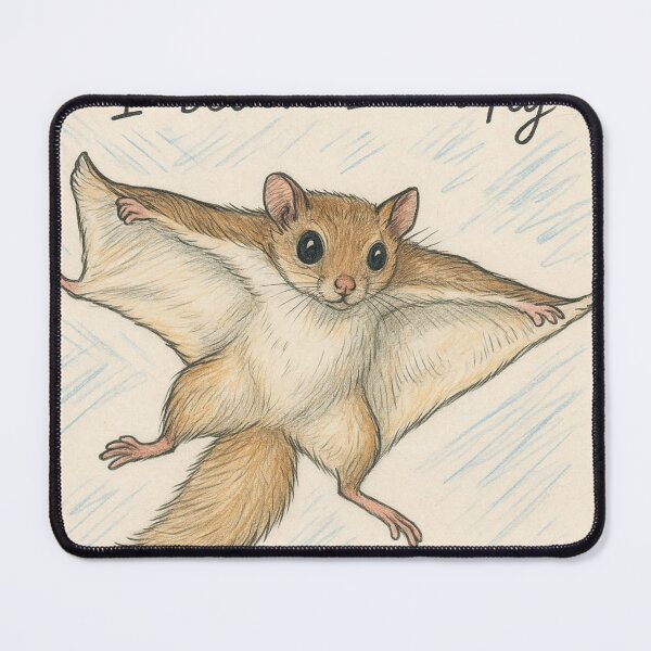 Item preview, I Believe I Can Fly – Flying Squirrel Sketch designed and sold by Alpaca Ridge.