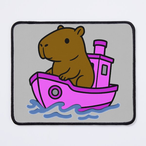 Item preview, Capybara Tug Boat - Dark Pink designed and sold by AngelMiette.