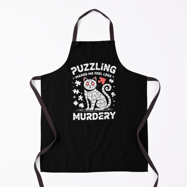Item preview, Puzzling Makes Me Feel Less Murdery - This gift is perfect for anyone who loves cats, enjoys puzzles, and appreciates dark humor to unwind. designed and sold by ZyziowskyArt.