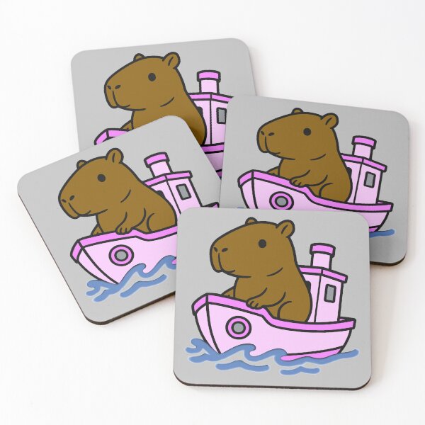 Item preview, Capybara Tug Boat - Pink designed and sold by AngelMiette.