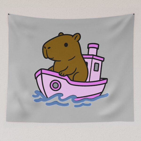 Item preview, Capybara Tug Boat - Pink designed and sold by AngelMiette.