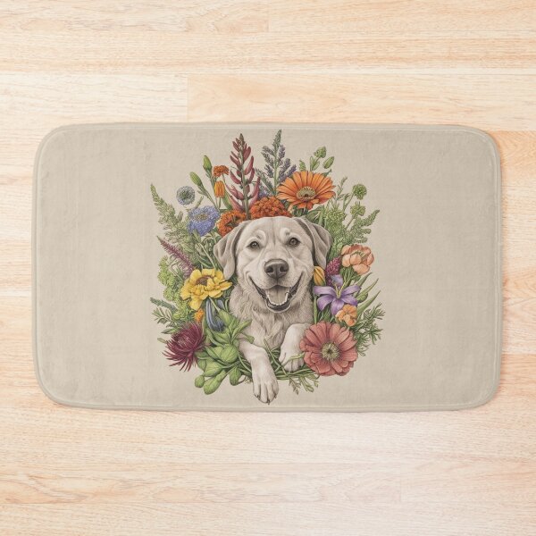 Item preview, Ladrador among blossoms designed and sold by Nature's Palette.