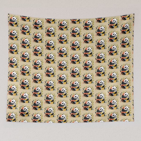 Item preview, Mama Panda and Her Baby Cute Botanical Mother's Day Illustration designed and sold by GolDreamShop.