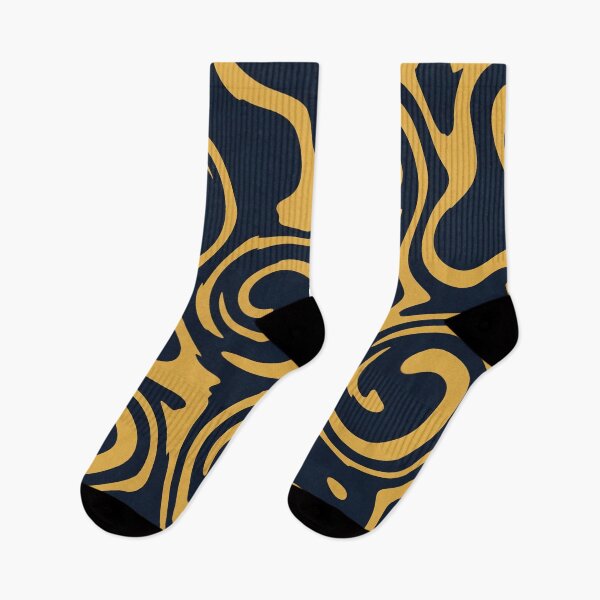 Item preview, Gold and Navy Blue Swirling Abstract Pattern designed and sold by Owcomm.