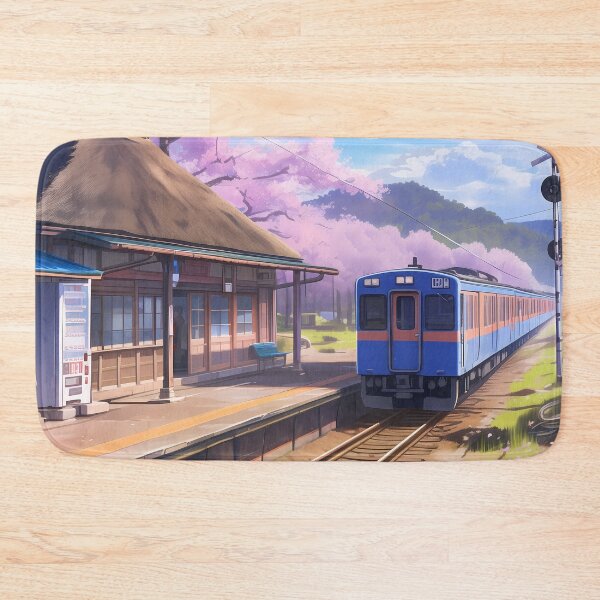 Item preview, Local Train at Thatched-roof Station with Sakura designed and sold by YUI Works.