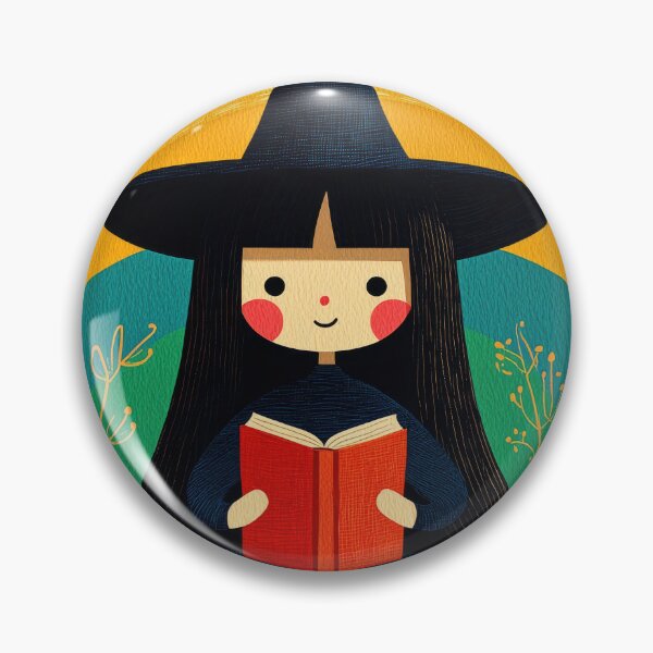 Item preview, Reading Rainbow Bookworm Witch Colorful Illustration designed and sold by GolDreamShop.