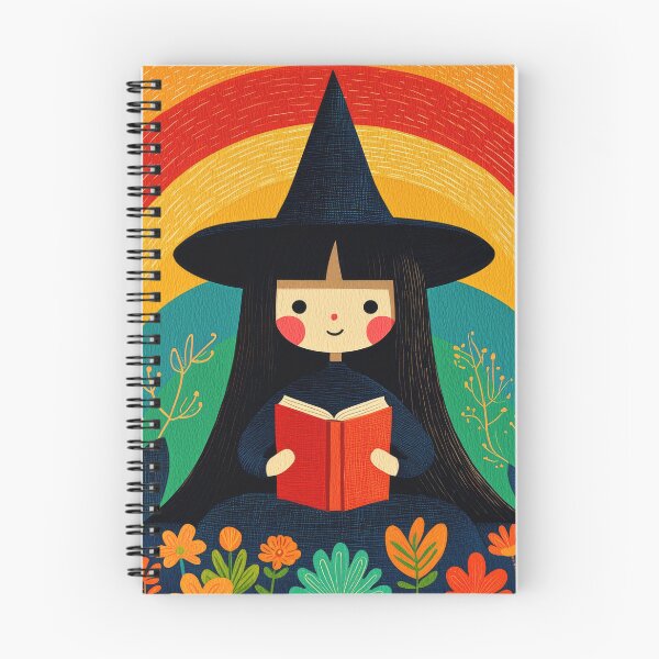 Item preview, Reading Rainbow Bookworm Witch Colorful Illustration designed and sold by GolDreamShop.