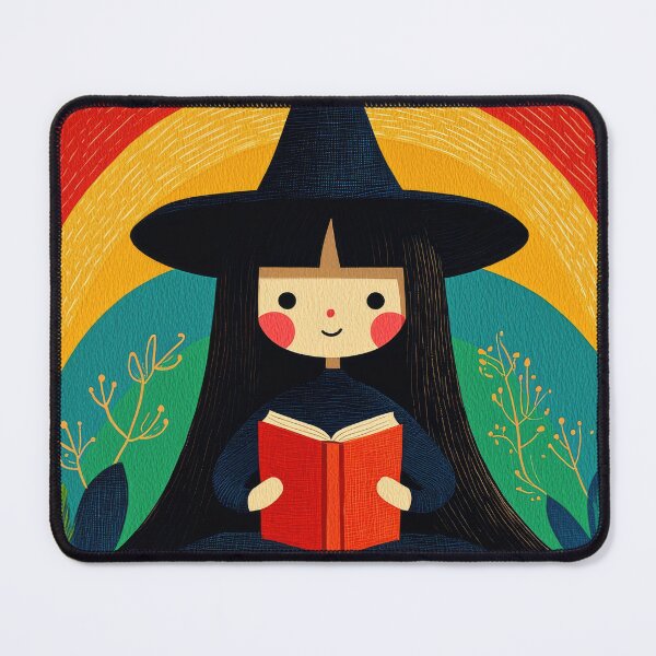 Item preview, Reading Rainbow Bookworm Witch Colorful Illustration designed and sold by GolDreamShop.