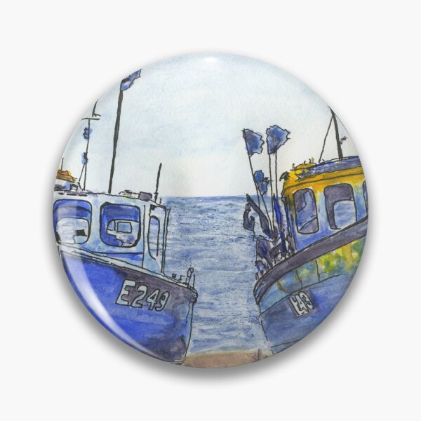 Item preview, Two Blue Fishing Boats designed and sold by LymphomaLass.